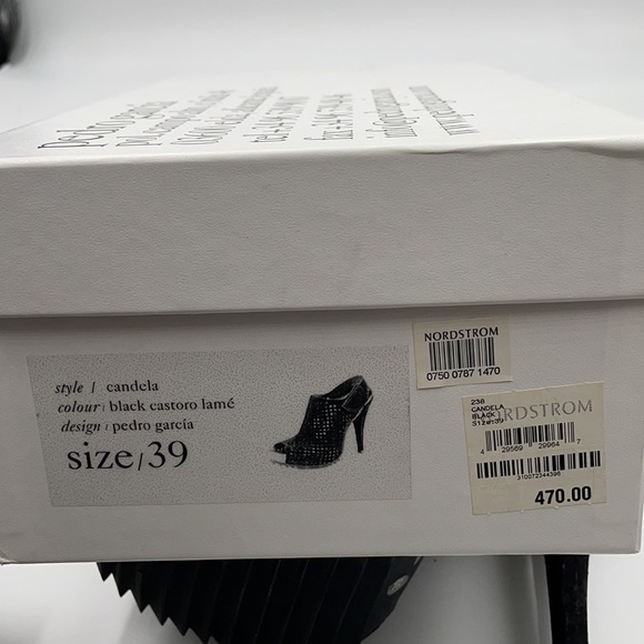 PEDRO GARCIA Candela Black Castoro Lame Bootie - Picture 12 of 13